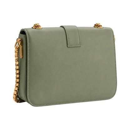 Cornio Green Aurelia Lock Crossbody Bag