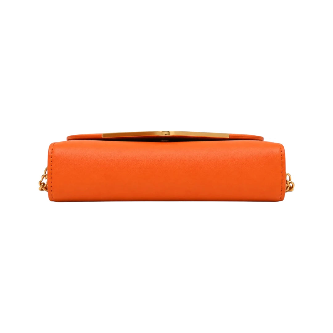 Cornio Orange V-Flap Crossbody Bag