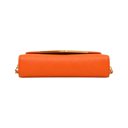 Cornio Orange V-Flap Crossbody Bag