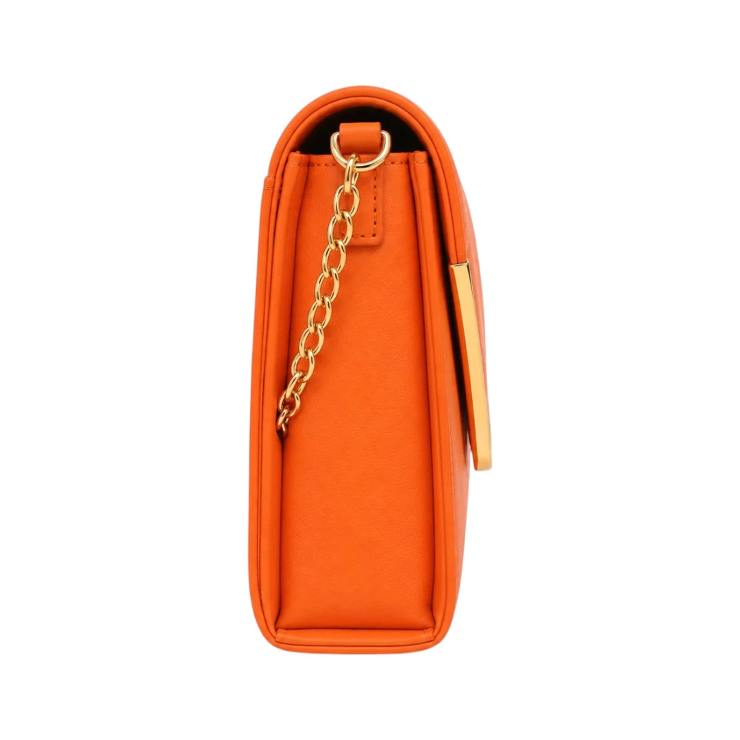 Cornio Orange V-Flap Crossbody Bag