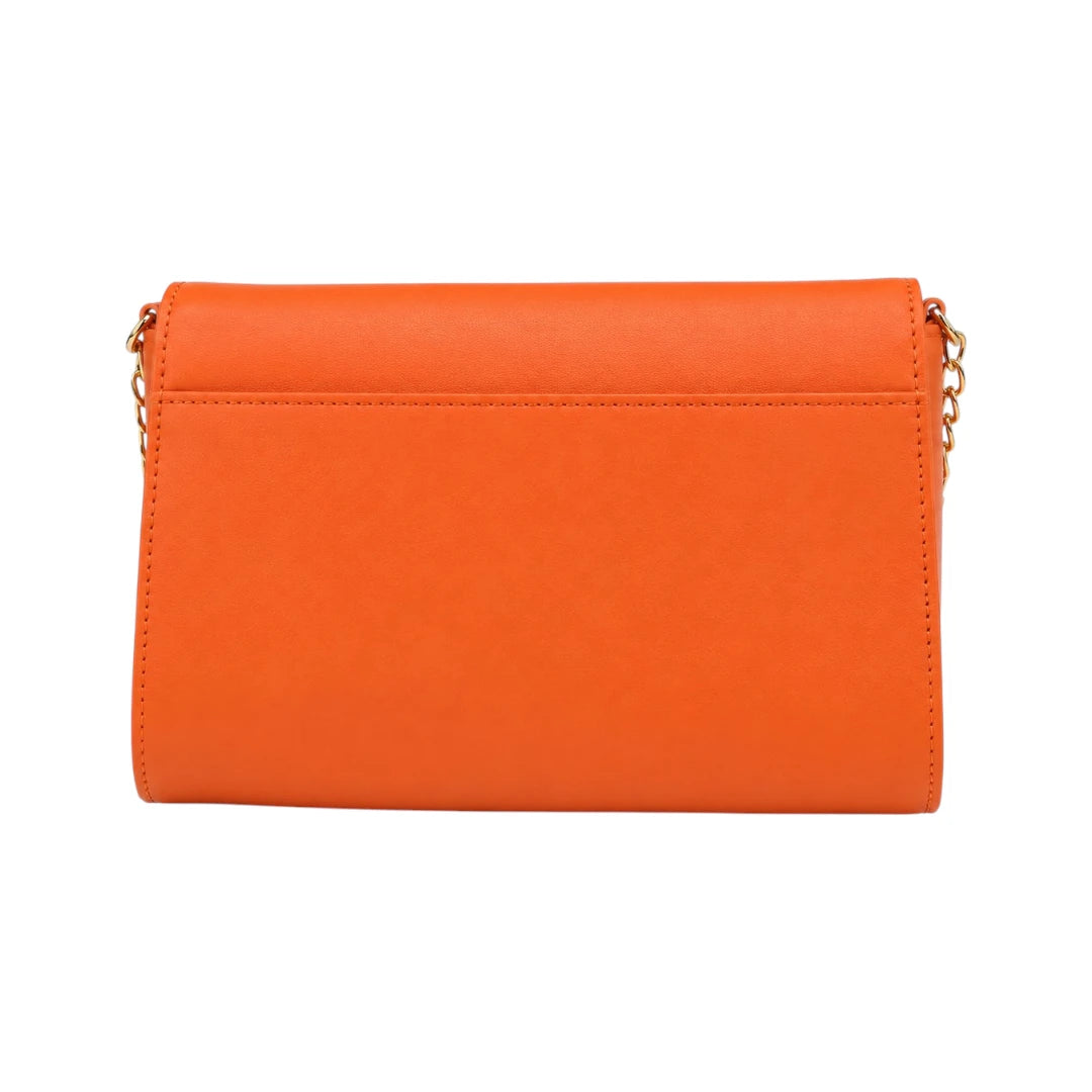 Cornio Orange V-Flap Crossbody Bag